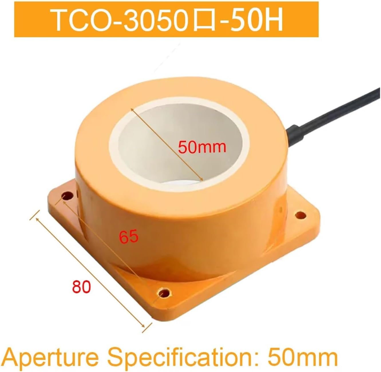 Large Ring inductive Proximity Switch Metal Detection Solder Wire Spring Screw Machine Feed Detection Counting Sensor NPN(TCO-3050-50H,PNP-NO)