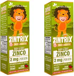 KIT 2X ZINTRIX (Zinco Infantil) 20ml - Flora Nativa Sabor:Morango