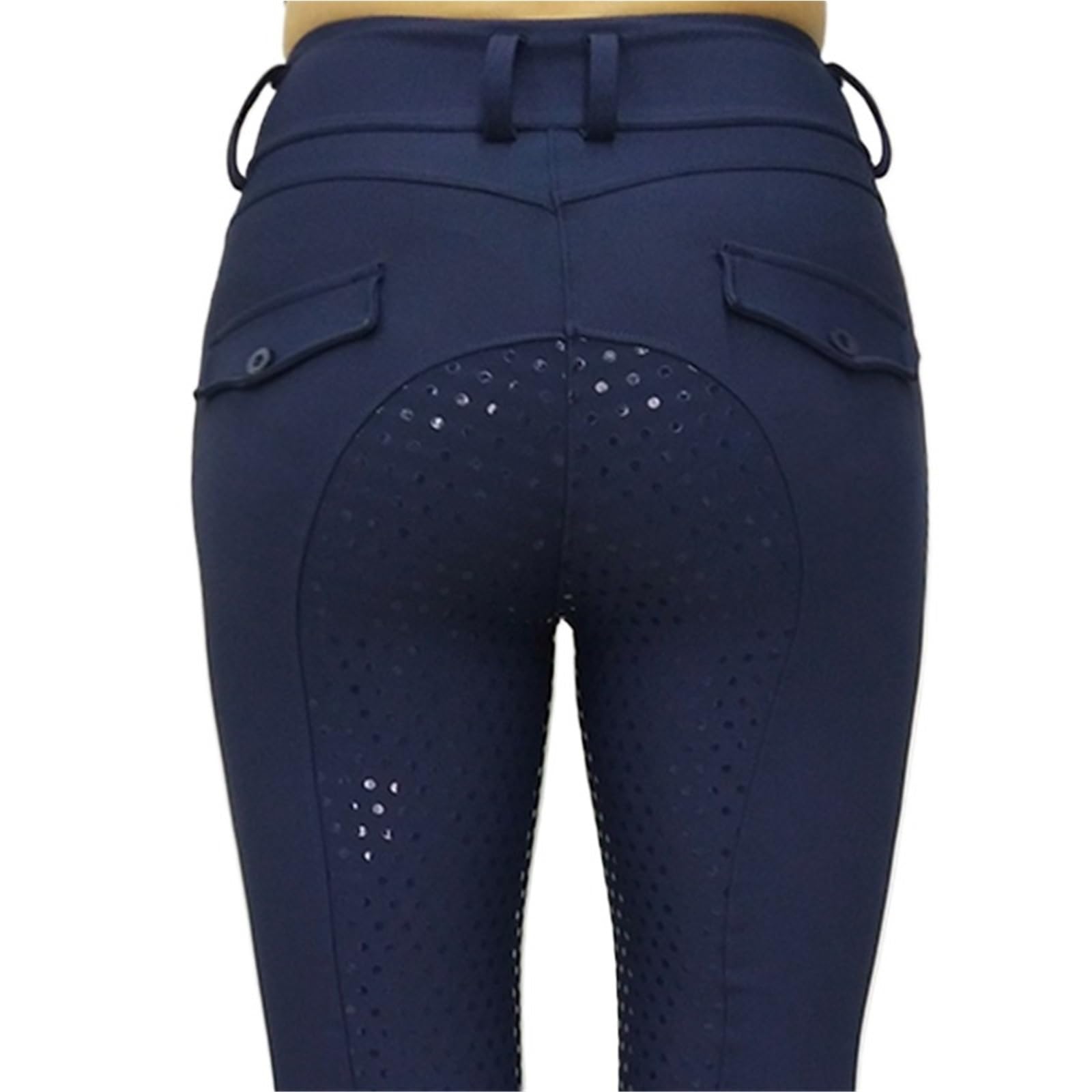 Mallas de equitación silicona for competición, con bolsillo, for mujer, for entrenamiento y Para Montar(Black riding pants,XL)