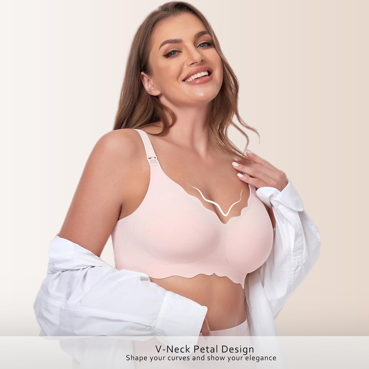 Gailife Floral Nursing Bras for Breastfeeding Comfort Maternity Bras for Pregnancy Seamless Bralettes with Extra Extender - Image 3