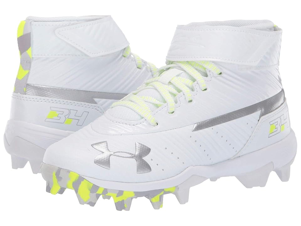 

Under Armour Kids Harper 3 Mid RM Baseball (Little Kid/Big Kid) (White/White) Boys Shoes