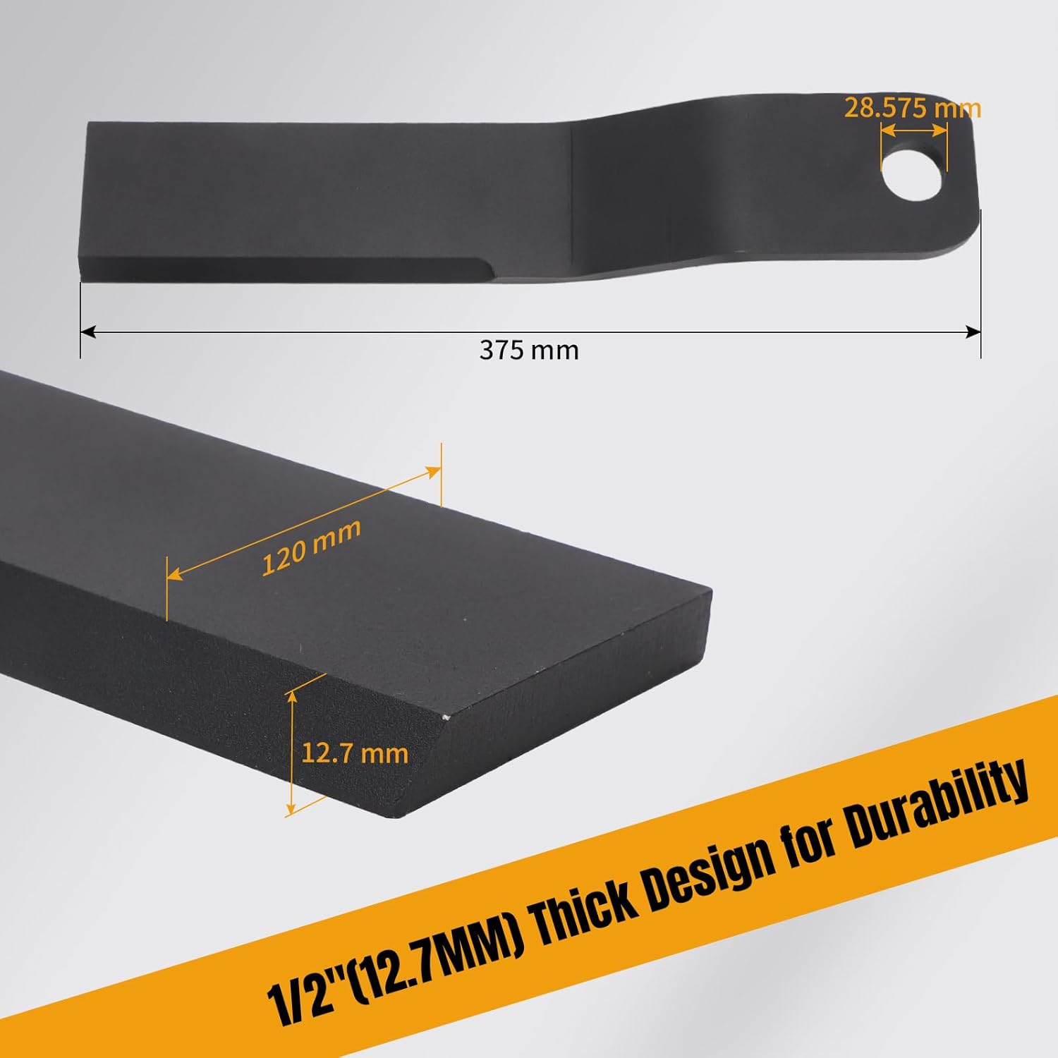 2-Pack 0.5" Heavy Duty Blades for Wolverine BC-13-72W & AGT Top Cat HFRC72 Skidsteer Brush Hog – Replacement Rotary Cutter Blades for Land Clearing & Brush Cutting