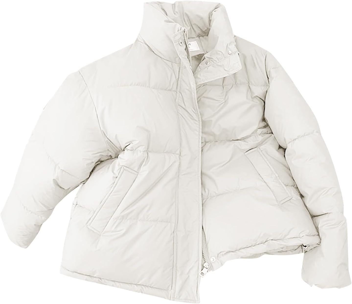 Winter Hiking Puffer Coats and Thickened Standing Collar Bread Jacket Cotton Jacket Women Bubble Coat Warm She