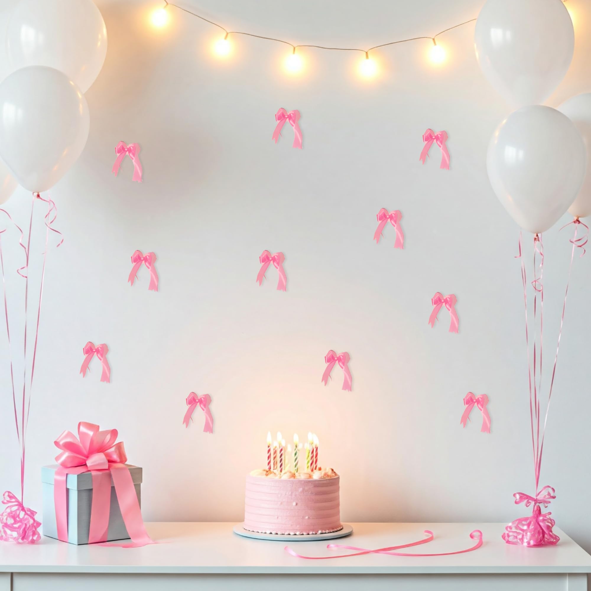 Special You Happy Birthday Decoration Kit for Girls with Pink Ribbon for Bow Decor, White Balloons for Decoration Items, Balloons for Birthday Decoration Items- 17 Pcs-image-49