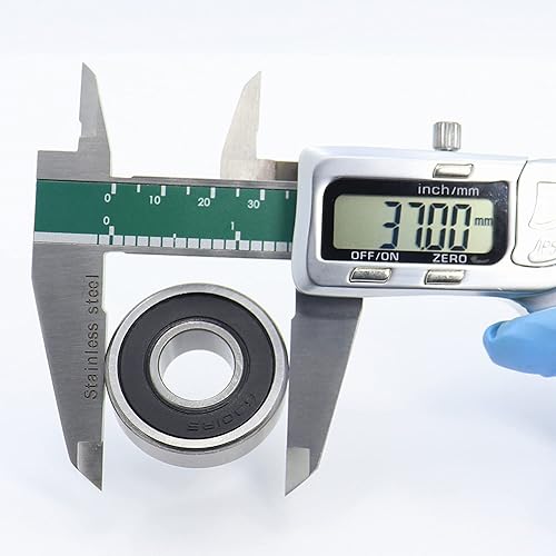 Miniatura 6 de 6301-2RS Rodamientos, 0.472x1.457x0.472 in Rodamiento de bolas 6301RS Rodamiento blindado sellado de goma doble ID 0.472 in, OD 1.457 in, grosor