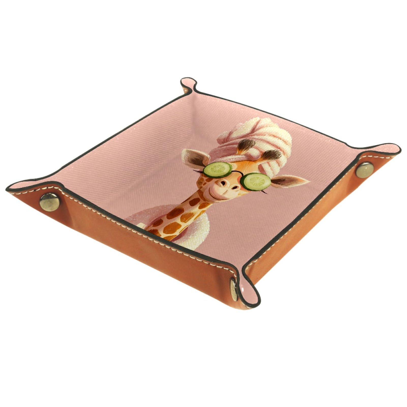 VAPOKF Shower Giraffe Portable Folding Dice Rolling Tray, Microfiber Leather Dice Holder for Dice Games Like RPG, DND and Other Table Games