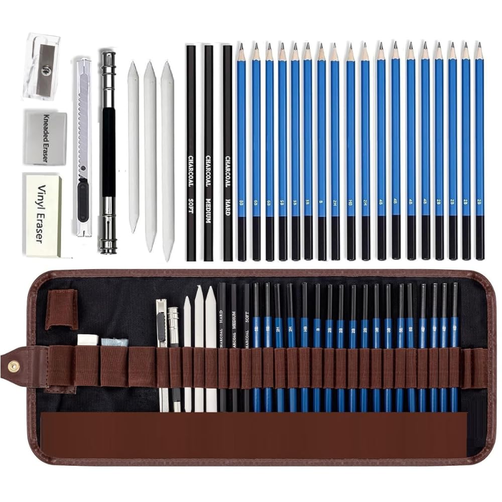 Wynhard Art Pencil Set - 35 Pcs for Sketching & Shading -10