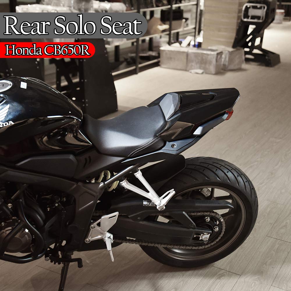 Cubierta de carenado para Asiento de Pasajero Trasero, Compatible con HO-NDA CB650R CBR650R CB 650R CBR 650R CB 650 R CBR 650 R, Accesorios 2019 2020 (Negro Mate)