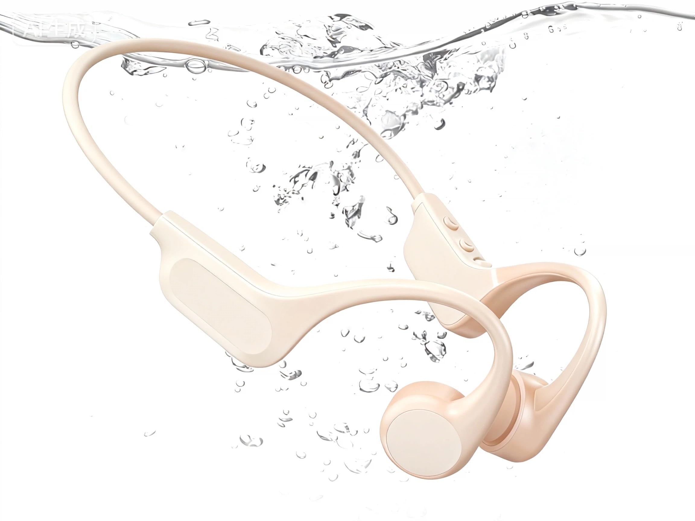 2026 Upgrade Bone Conduction Headphones-SwimBeats, IP68 Waterproof Swimming Headphones| 32GB Storage| BT 6.0| 28g Lightweight| 8H Battery, Open-Ear