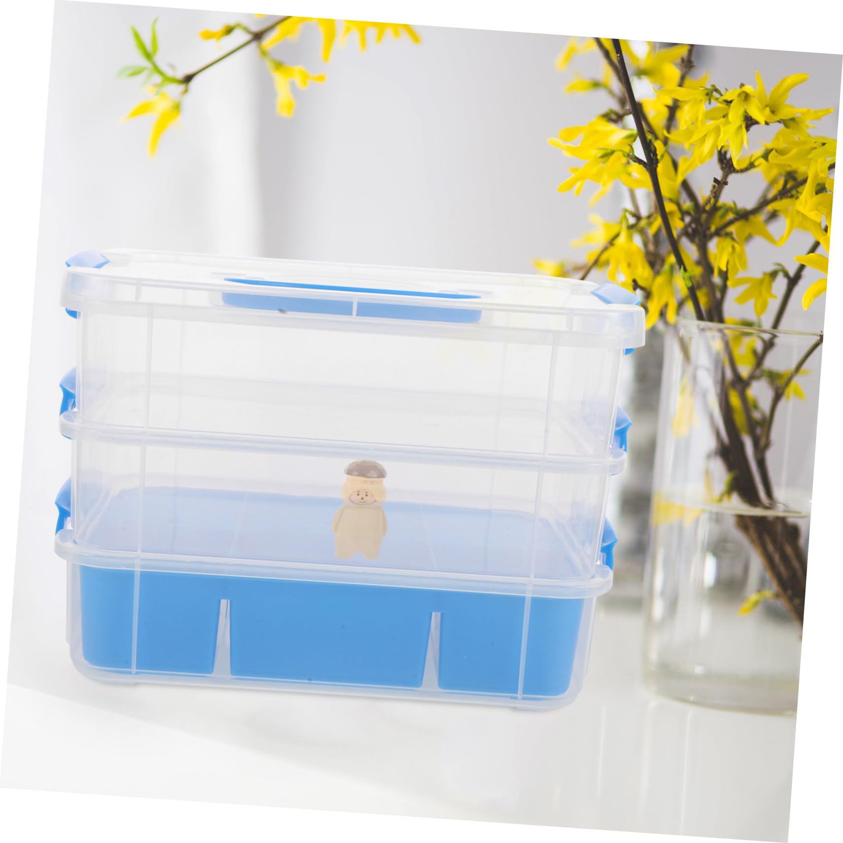 ULTECHNOVO Transparente Stapelbare Aufbewahrungsboxen aus Kunststoff für Spielzeug Bastelbedarf Puzzles und Perlen Praktische Ordnungslösung für Zuhause und Schule