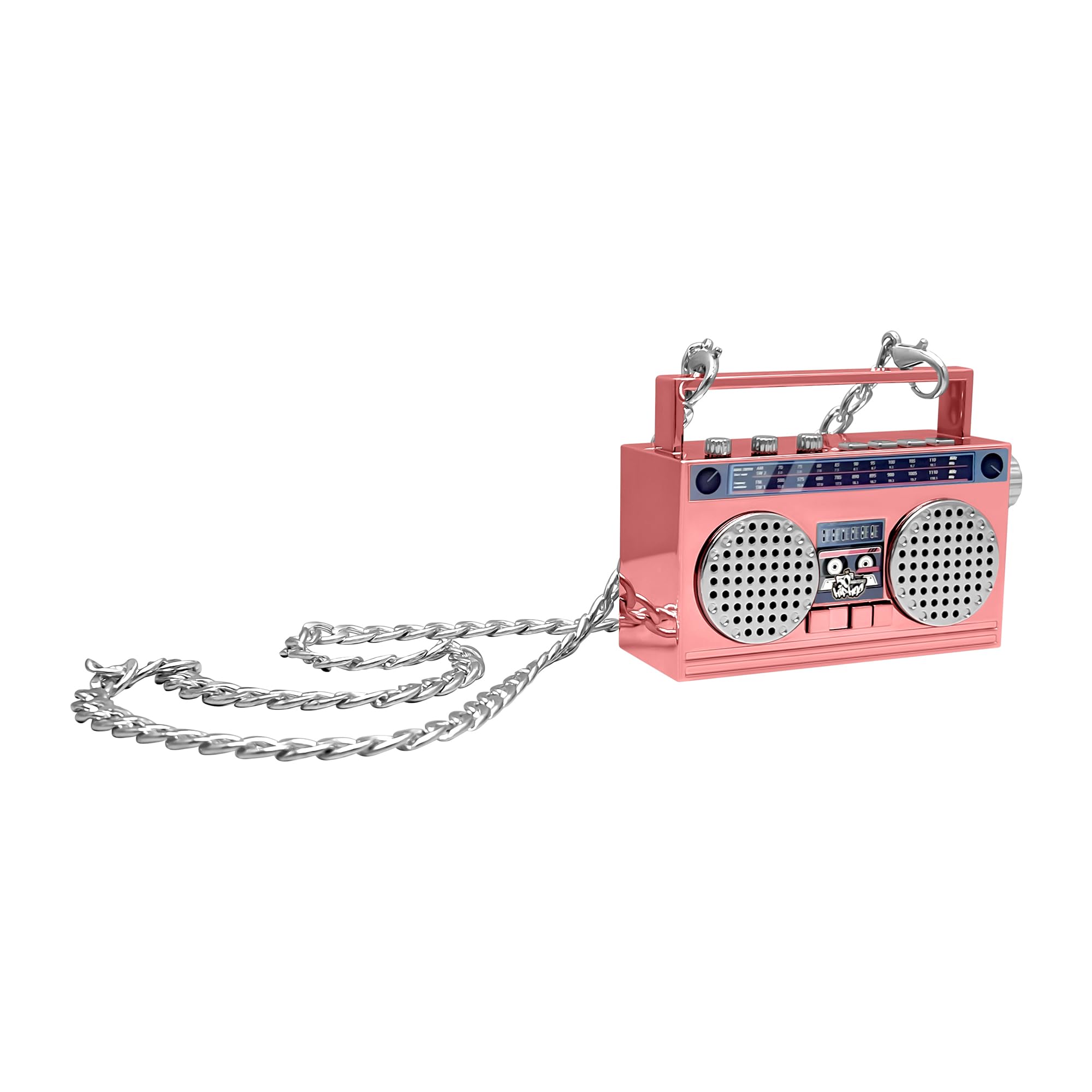 Portable Bluetooth Speakers, Retro Speakers Bluetooth Wireless Wearable Mini Bluetooth Boombox with 27” Neck Chain, FM Radio, On-Board Buttons, Dual 3W Peak Power Bluetooth Speaker for Home & Travel