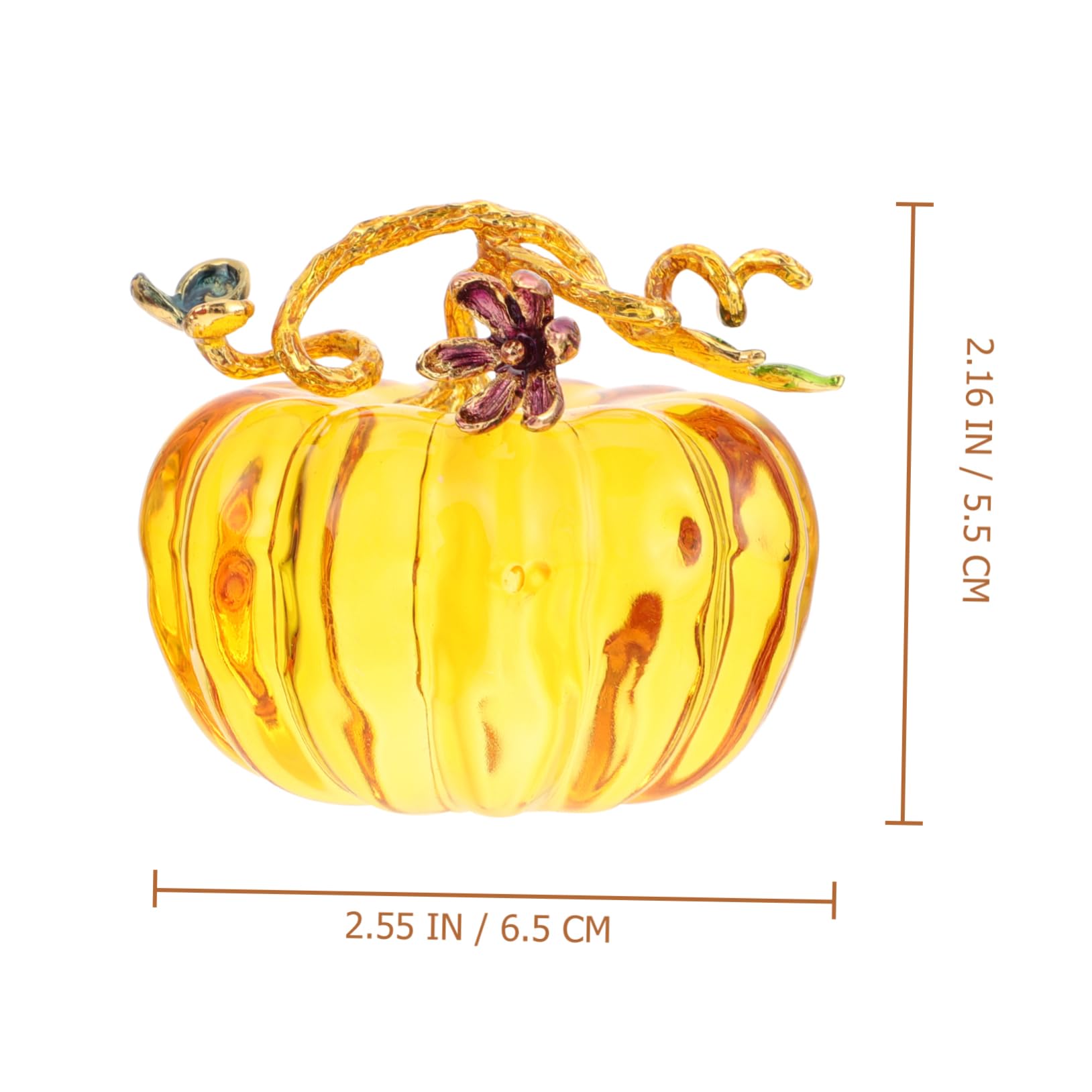 STOBAZA 1pc Glass Crystal Pumpkin Glass Pumpkin Table Accent Pumpkin Sculpture Thanksgiving Table Decor Glass Pumpkin for Orange Glass Pumpkin Pink Decor Small Glass Artificial