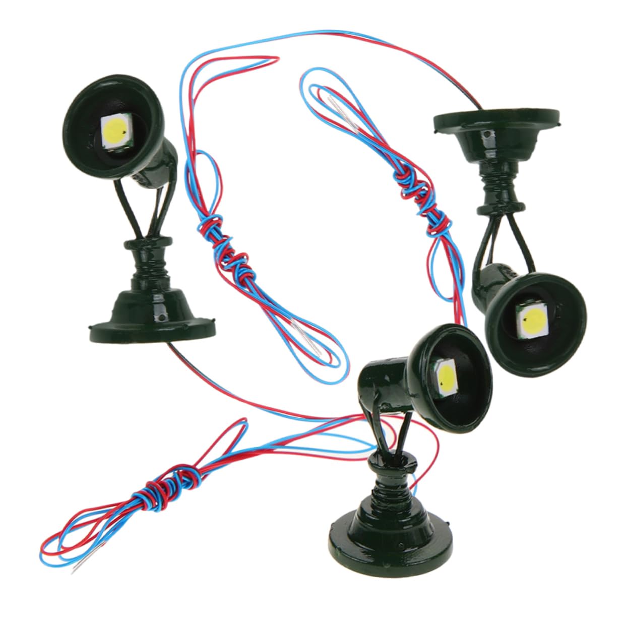 DOITOOL Model Railway Train Lamps Miniature Mini Lampposts for Outdoor Wall Hanging Fairy Garden Illuminati