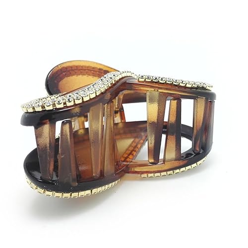 Miniatura 3 de Pinza para el pelo de mariposa de diamante (D14) (marrón)