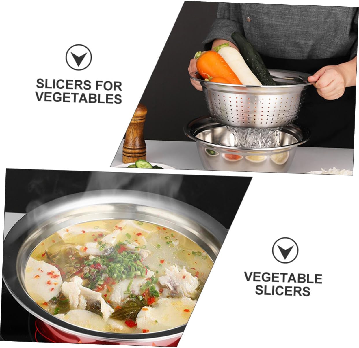 1set Stainless Steel Vegetable Grater and Basin Kitchenware Set for Efficient Food Preparation and Easy Washing of Fruits and Vegetables