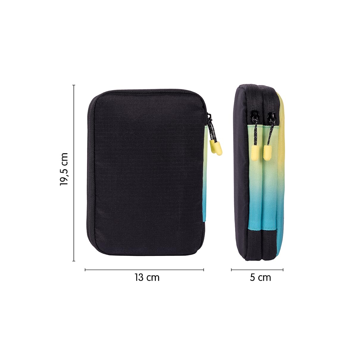 Milan® Plumier 2 Pisos con Contenido colección Sunset, Negro