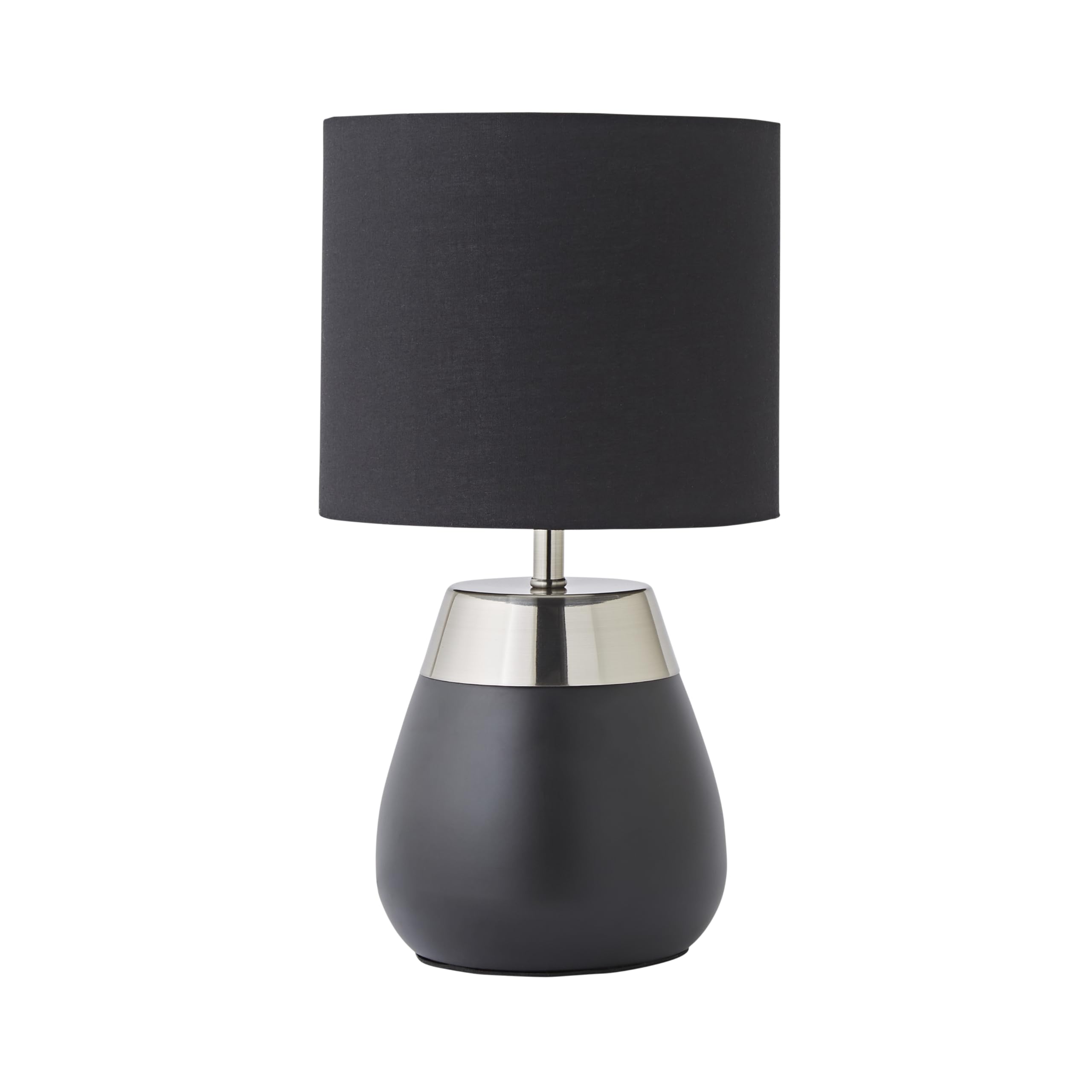 Valuelights Black | Hurst Touch Table Lamp With Matching Drum Lamp Shade And Bulb | Table Lamp, Home Décor & Improvement Essential