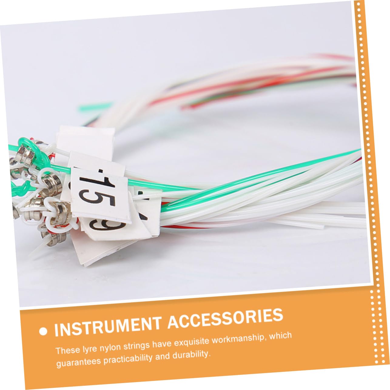 ibasenice 5 Sets Lyra Harp String Parts Nylon Strings Kit Für Ersatz Und Benutzerfreundlich Für Instrumente