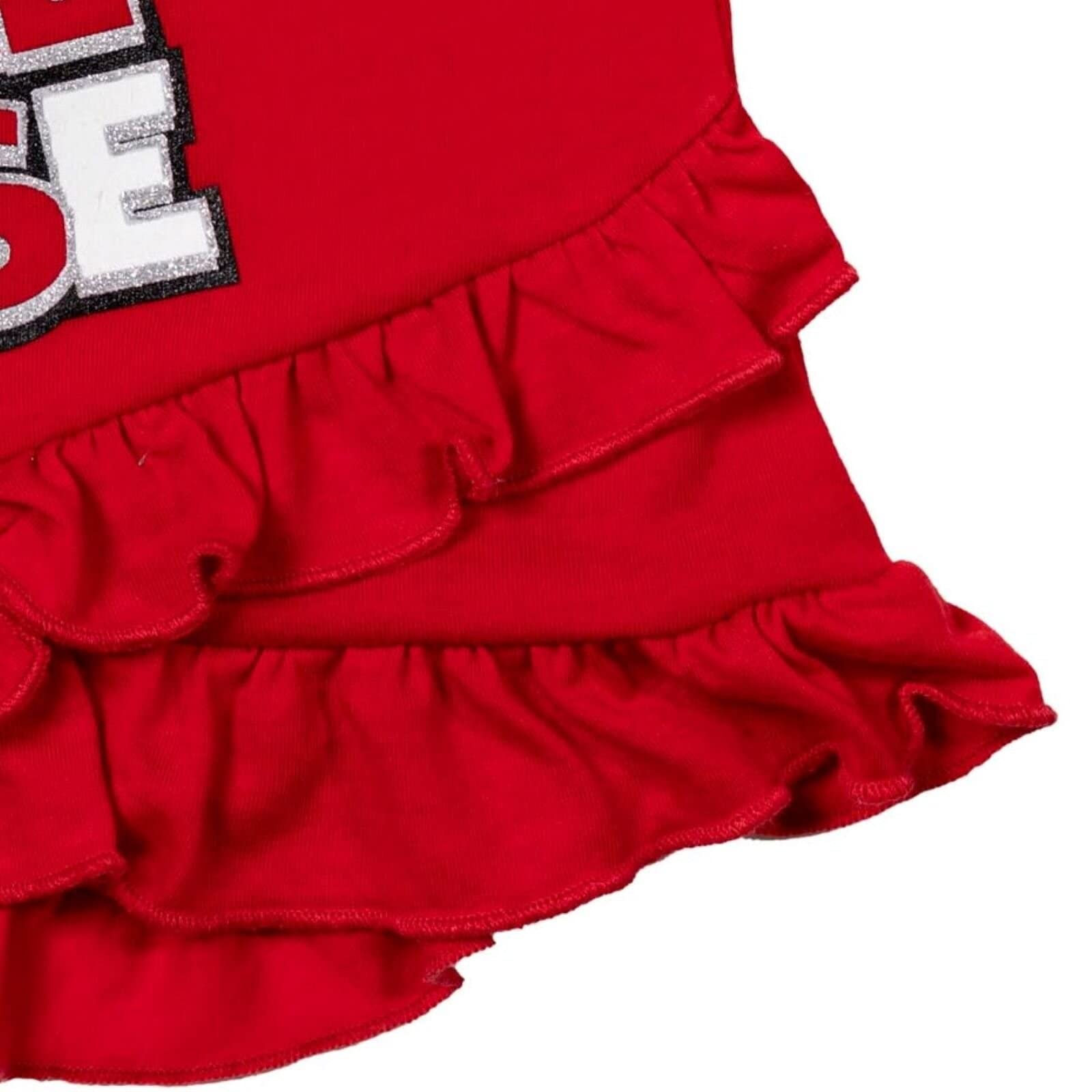 Disney Minnie Mouse - Conjunto de camiseta y pantalones cortos y coletero de 3 piezas para bebés y niños grandes