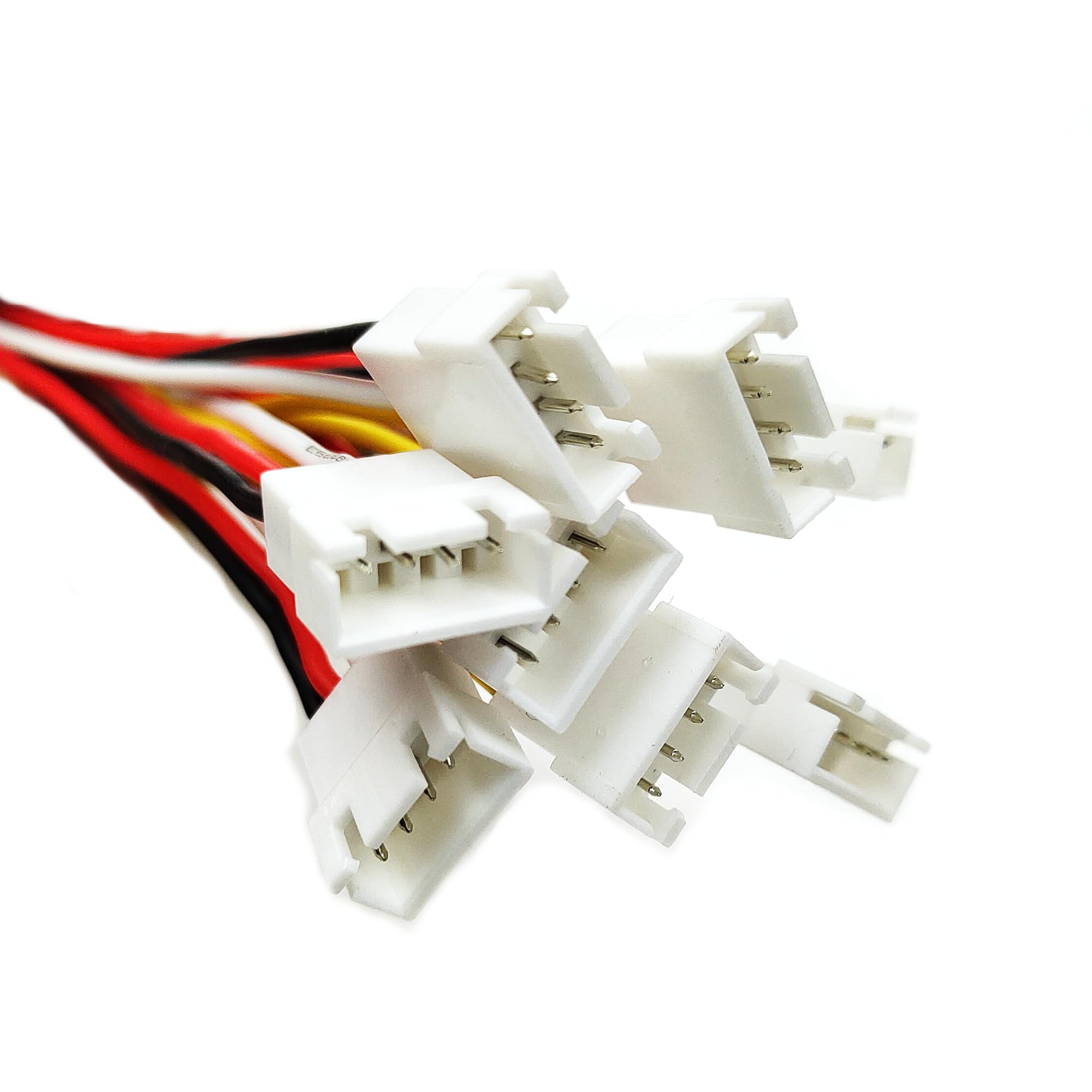 10 par JST XH 2,54 mm 4-biegunowe męskie i żeńskie wtyki z 10 cm 22 AWG miękki silikonowy kabel przewody elektroniczne złącze wtykowe