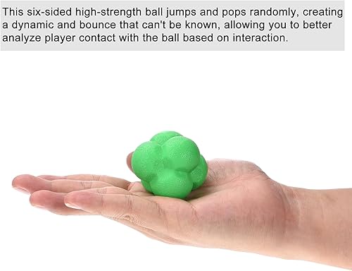 Miniatura 4 de PATIKIL Bounce Reaction Balls - Pelota de entrenamiento de coordinación entrenamiento de agilidad TPR de alta dificultad para reflejo de velocidad