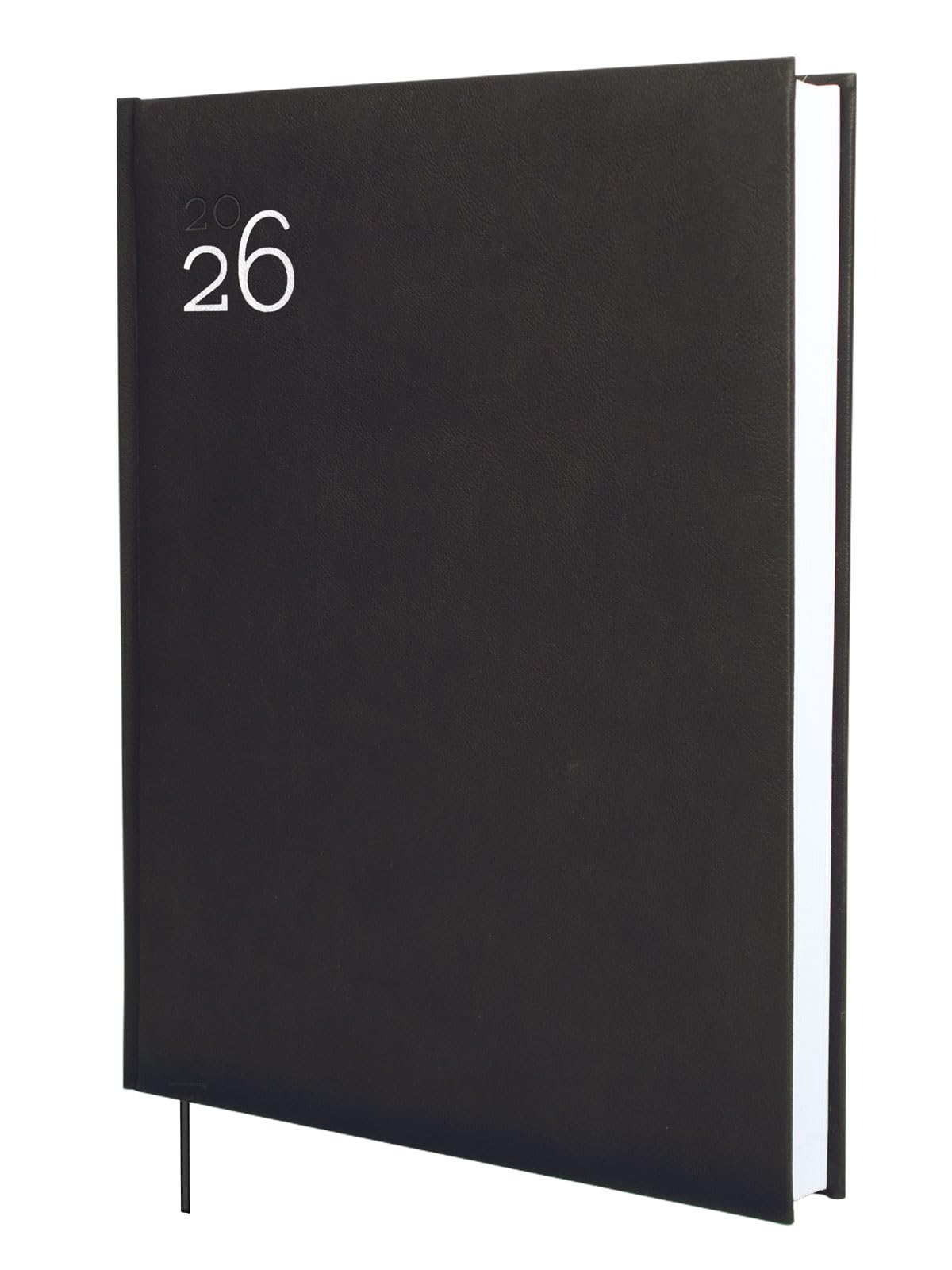 Finocam - Agenda 2026 1 Day Page | January - December (12 months) | 2026 Yearly Planner | Bound Hardcover Padded Milano - Black - Spanish