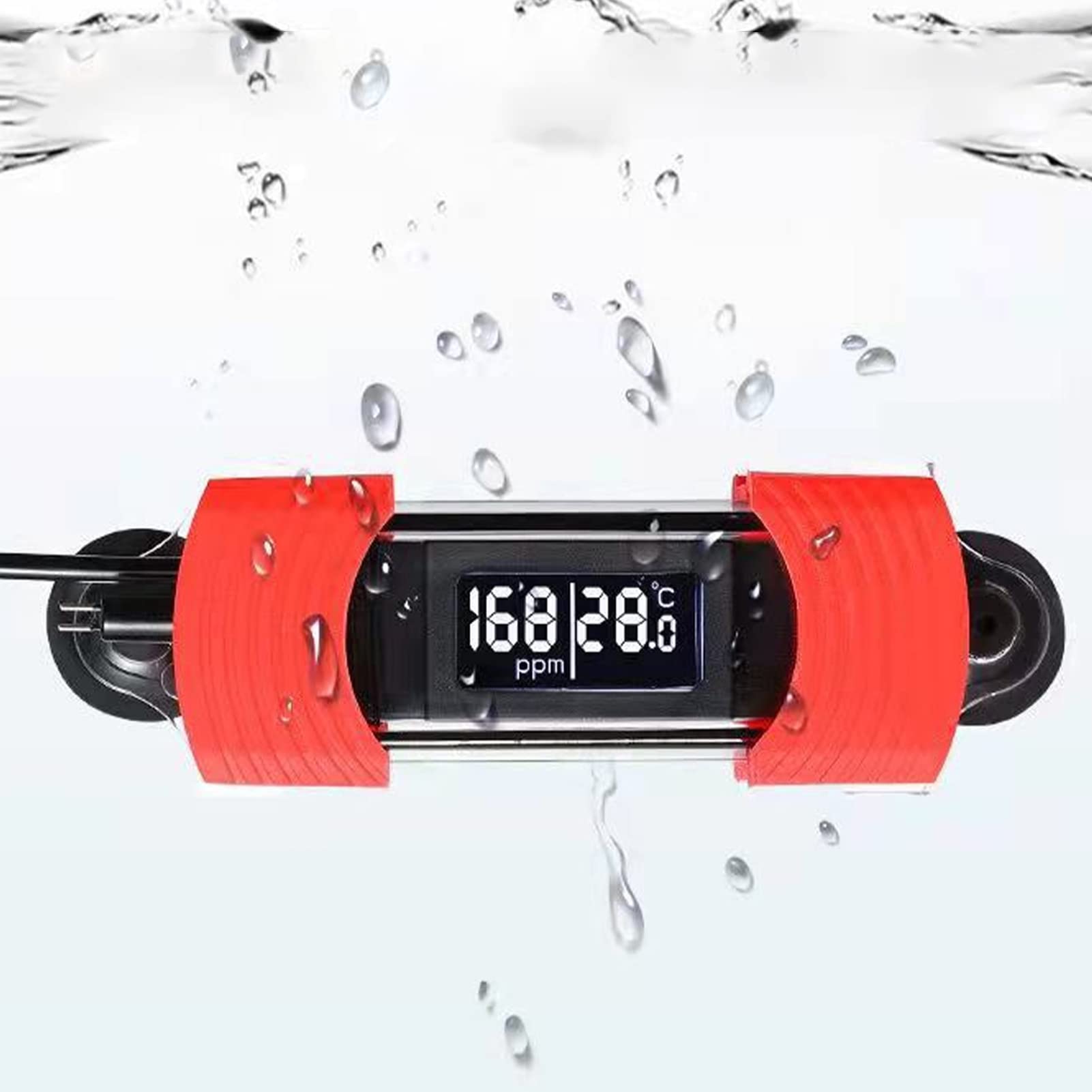 Termometro per Acquario Display Digitale HD Alimentato Tramite USB Tipo di Calibrazione Impermeabile Termometro per Acquario per Acqua di Mare (con il test della