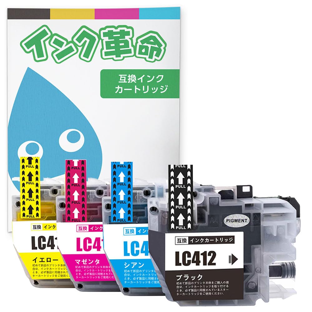 Amazon.co.jp: 【インク革命】 brother用 LC412XL-4PK インク