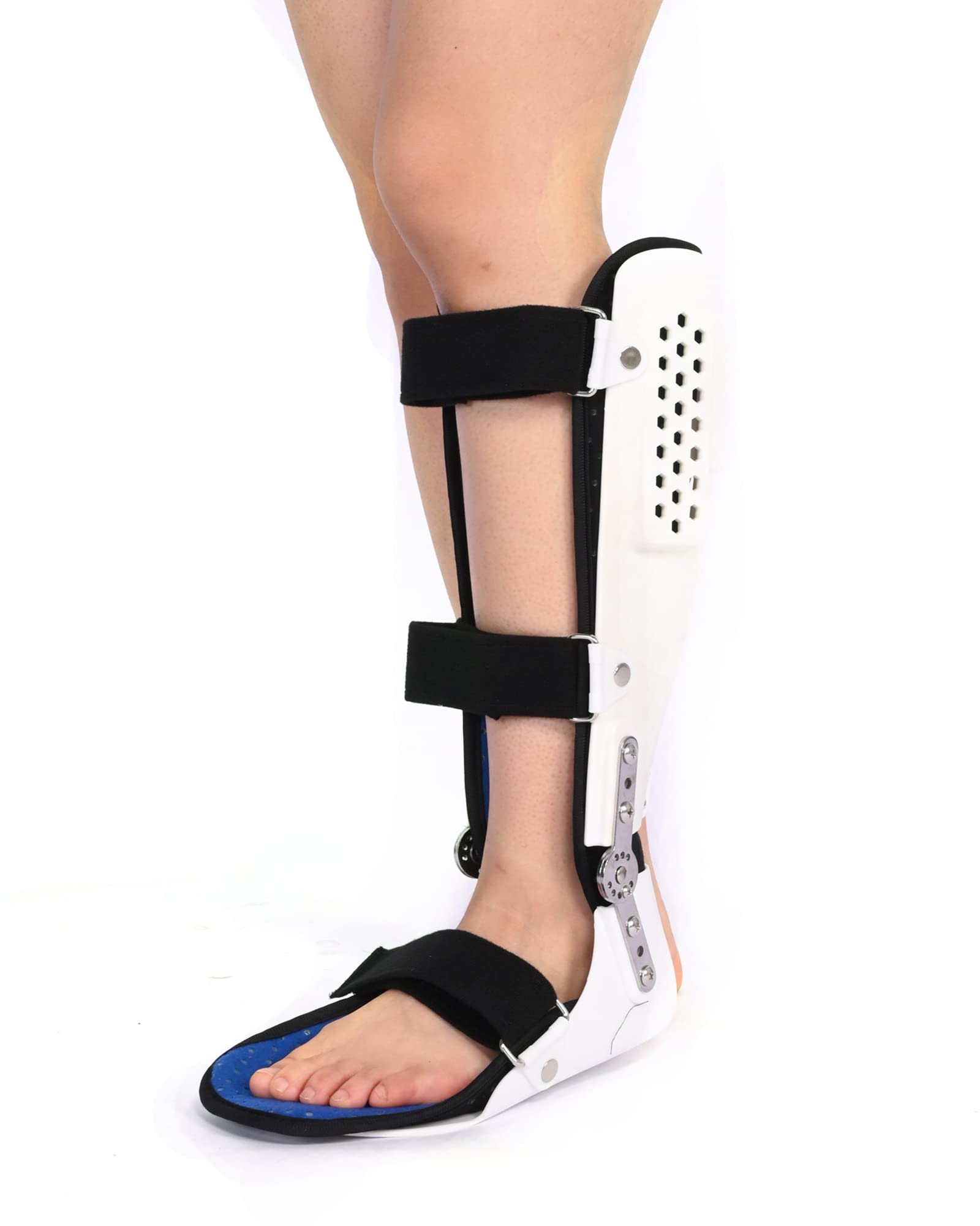 Estabilizador ortopédico ajustable para caída del pie, fascitis plantar, férula nocturna, soporte para el arco del pie, bota para caminar para fractura de tobillo de pantorrilla, derecha, L