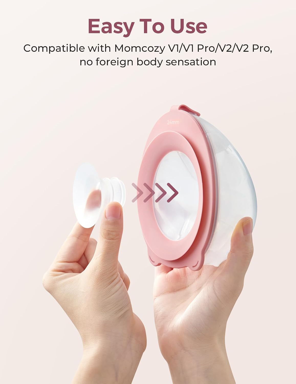 Momcozy Flange Insert 17mm Only for Momcozy V1 Pro/V2 Pro Breast Pump. Original V1 Pro/V2 Pro Breast Pump Replacement Accessories, 4PCS (17mm)