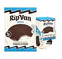 Vista 1 de Rip Van Wafels Galletas Stroopwafel con Crema - Bocadillos Saludables - Bocadillo sin OMG - Apto para Keto - Bocadillos para la Oficina - Bajo