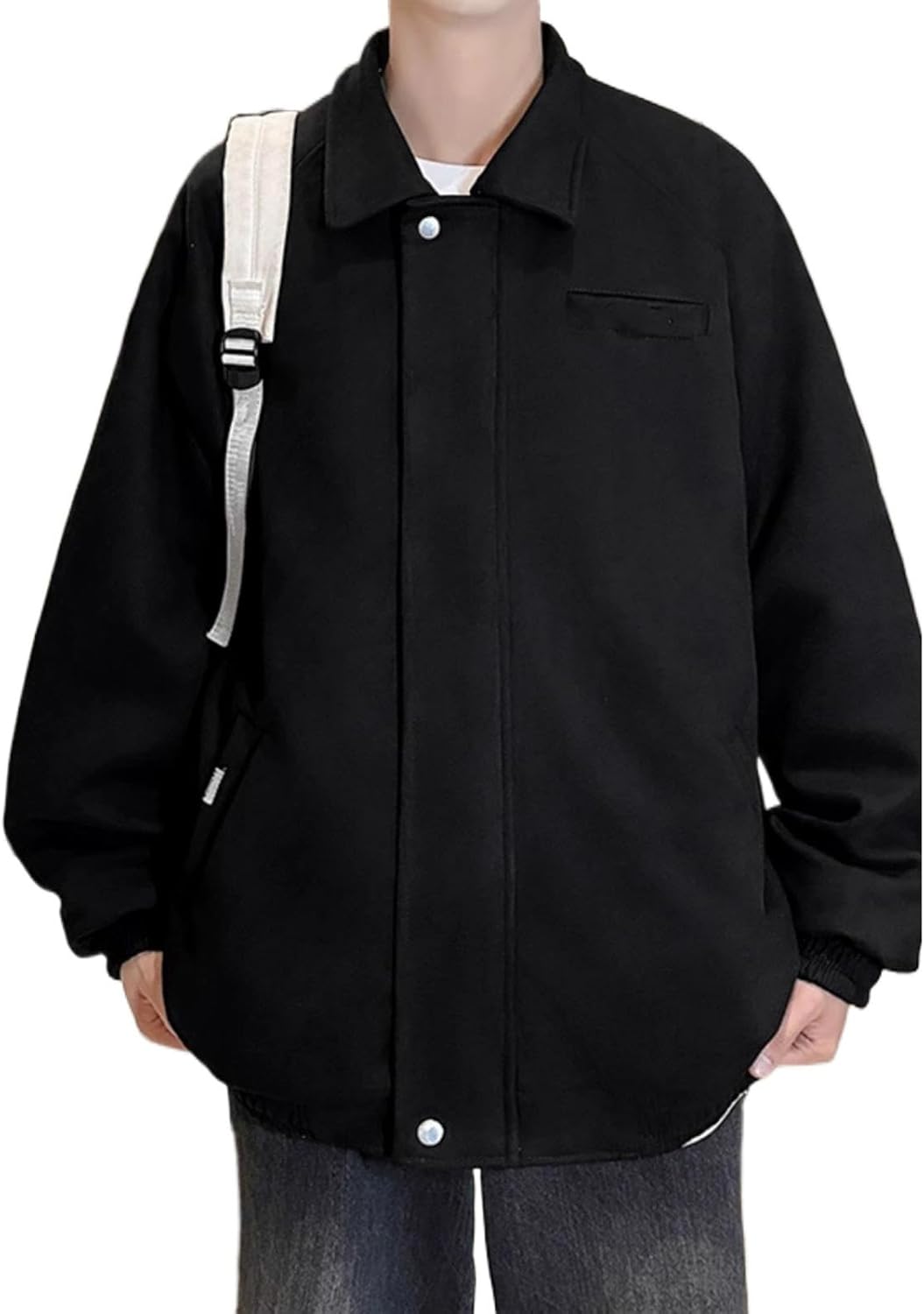 GUOYUXIAO Men's Jacket Male's Elastic Cuff Casual Wear Coat