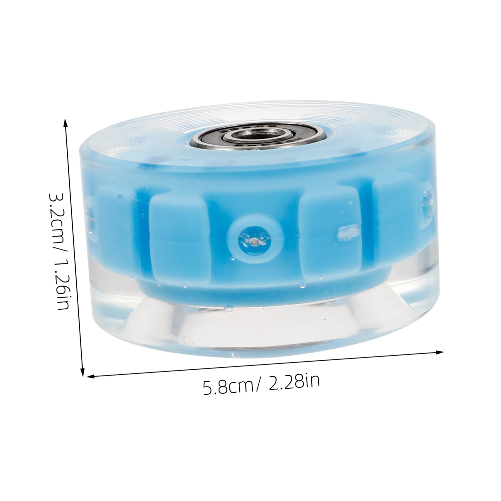 YARNOW 4pcs Flashing Skating Wheels for Roller Skates Wear Resistant with Built Bearings for Smooth Gliding Eye Catching Design for Nighttime Use