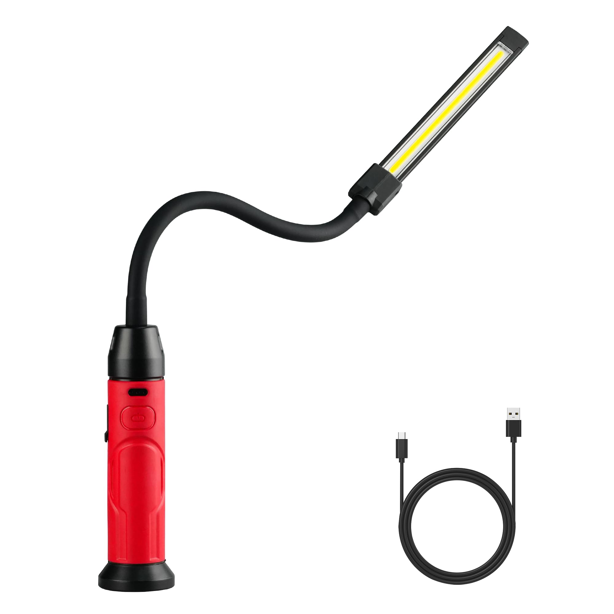 Rechargeable Work Light Magnetic, 800LM LED Work Light with Flexible Gooseneck, 3 Modes Mechanic Light for Work Bench, Auto Repair, Lathe, Gift for