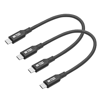 2Pcs USB C Power Data Cable 9", USB 3.2, PD 100W, Full Featured 8K@60HZ