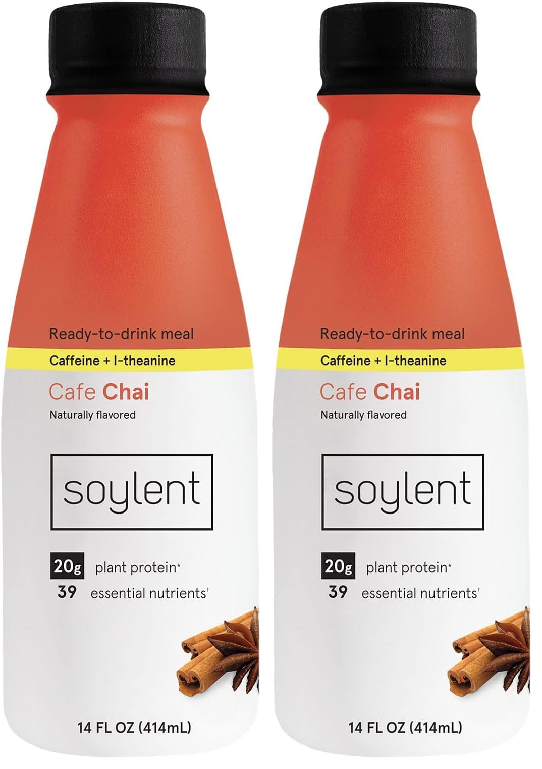 Cafe Chai Plant Protein Meal Replacement Shake, 14 oz (Pack of 2)