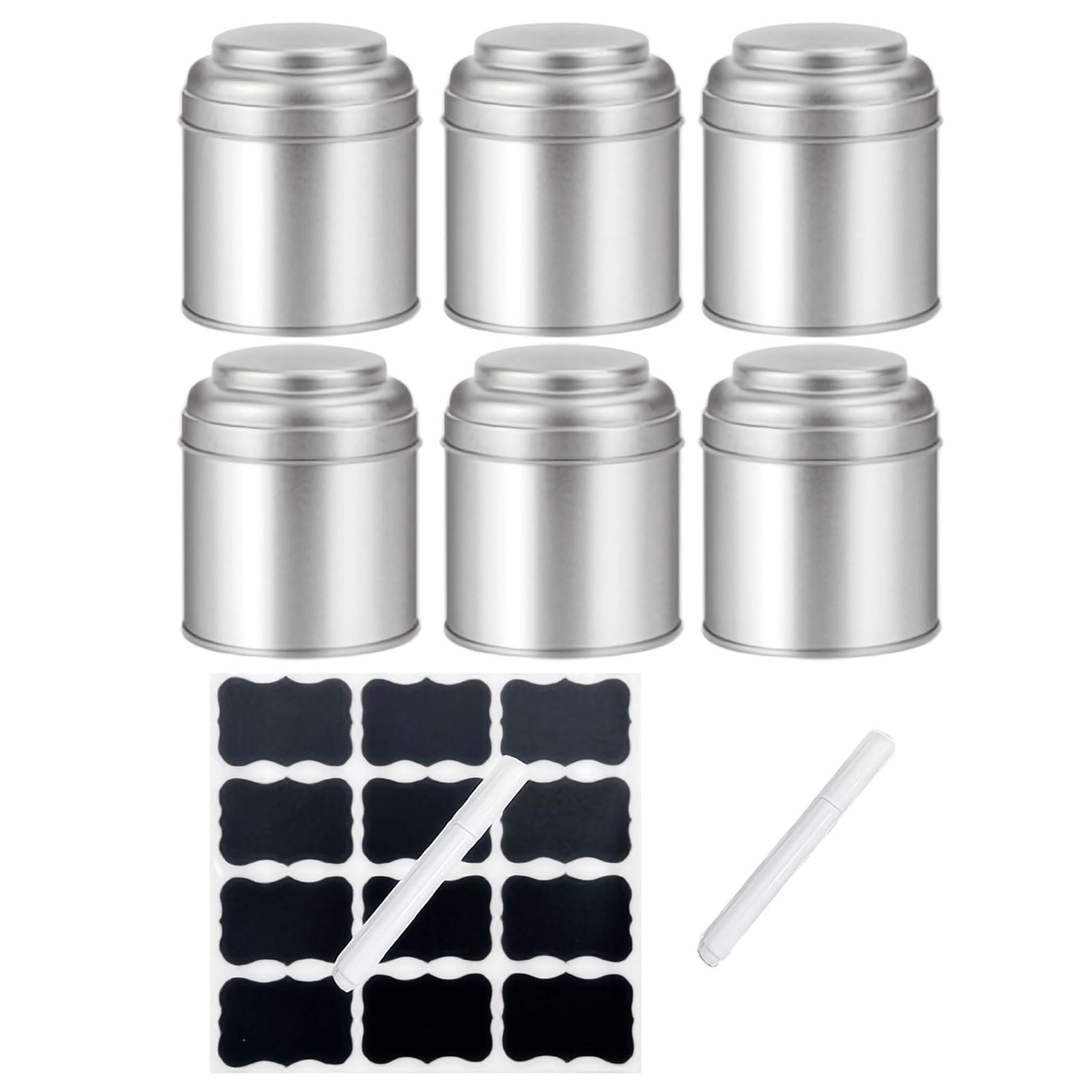 Tsophreniq Metal Storage Jar with Double Lid for Loose Tea Candy Enduring Tea Container Metal Box