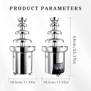 チョコレートファウンテン ステンレススチール製 Amazon.co.jp : 4段の業務用チョコレートファウンテン