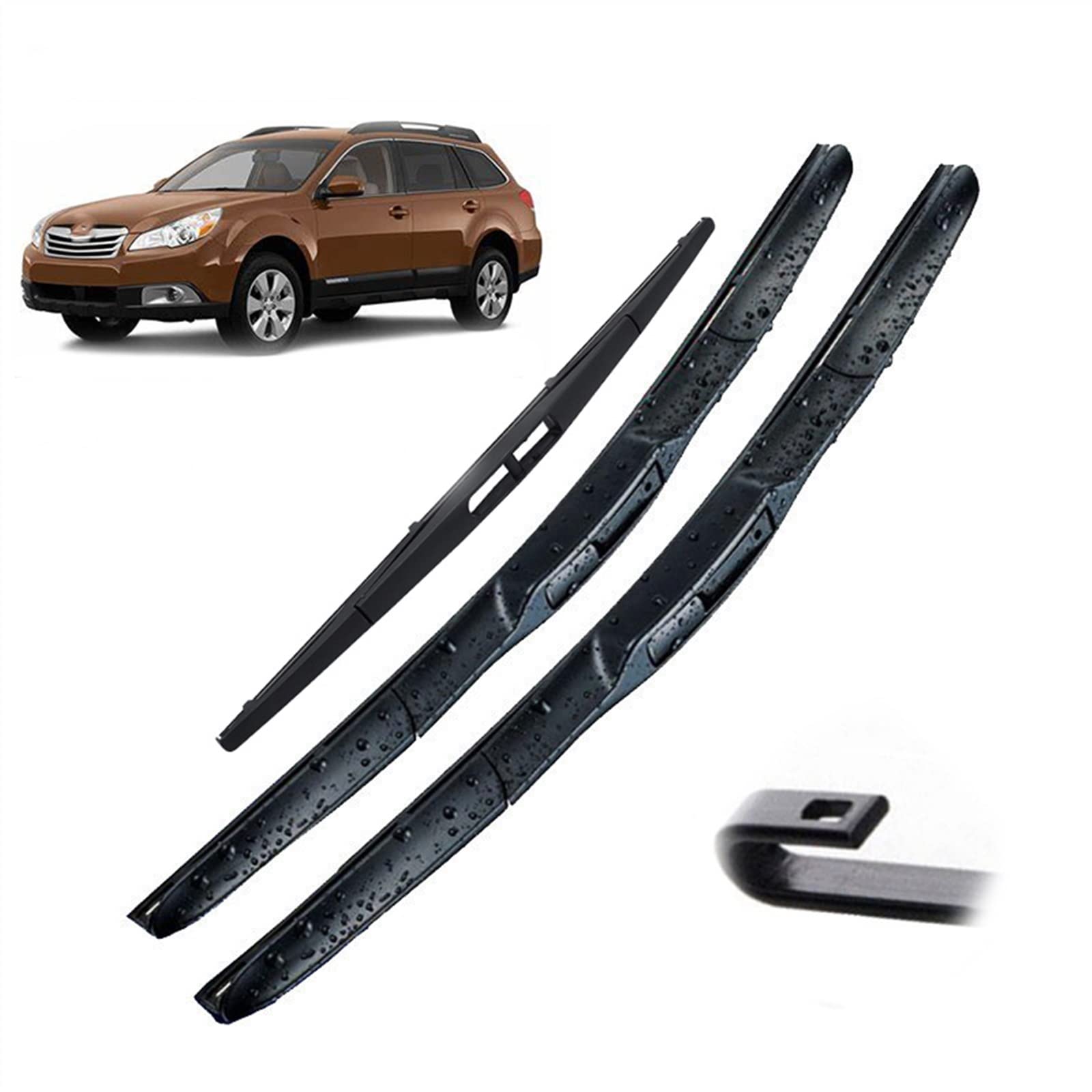 Juego De Escobillas Limpiaparabrisas Delanteras Y Traseras LHD De 26 "+ 19" + 14 "para Parabrisas Para Subaru Para Outback BR/BM 2009-2014 Parabrisas