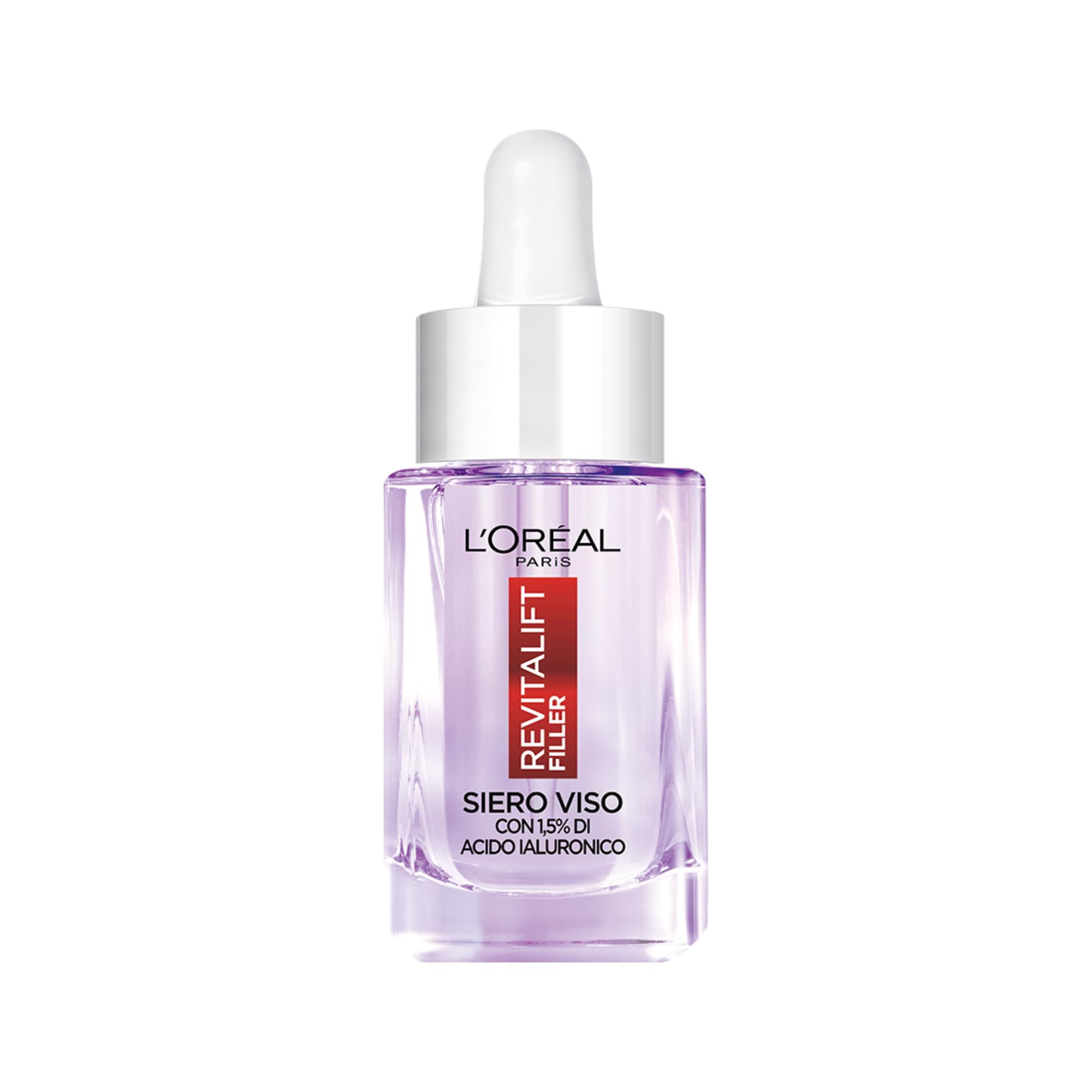 L'Oréal Paris Siero Viso Revitalift Filler, Azione Rimpolpante e Anti-​Rughe, Altamente Concentrato con Acido Ialuronico al 1.5%, 15 ml