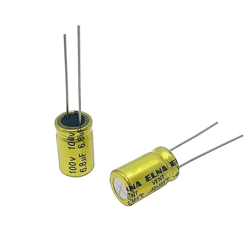 Miniatura 3 de 10 unids 6.8uf 100V condensador electrolítico no polarizado 10x17mm (0.39x0.67in) condensador NP para audio tweeter condensador divisor de frecuencia