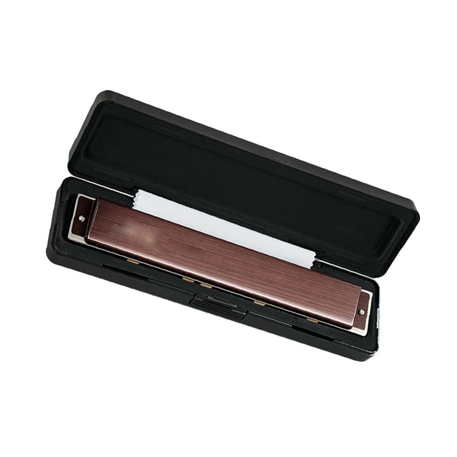 Beginner Harmonica Harmonica En Do Majeur À 28 Trous Tessiture Étendue Avec Couvercle Bronze Brossé