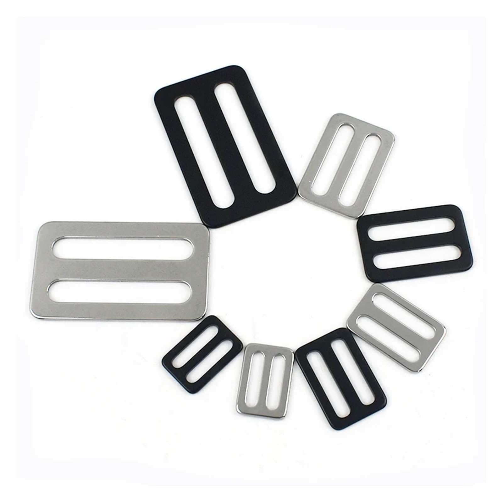 Metall Schnallen 2/5/10 Stück 20–50 mm Taschengurt, Edelstahlschnallen, Gurtband, Tri-Glide-Schieber, Schlaufe, Rucksack-Karabiner-Clips, Verschluss