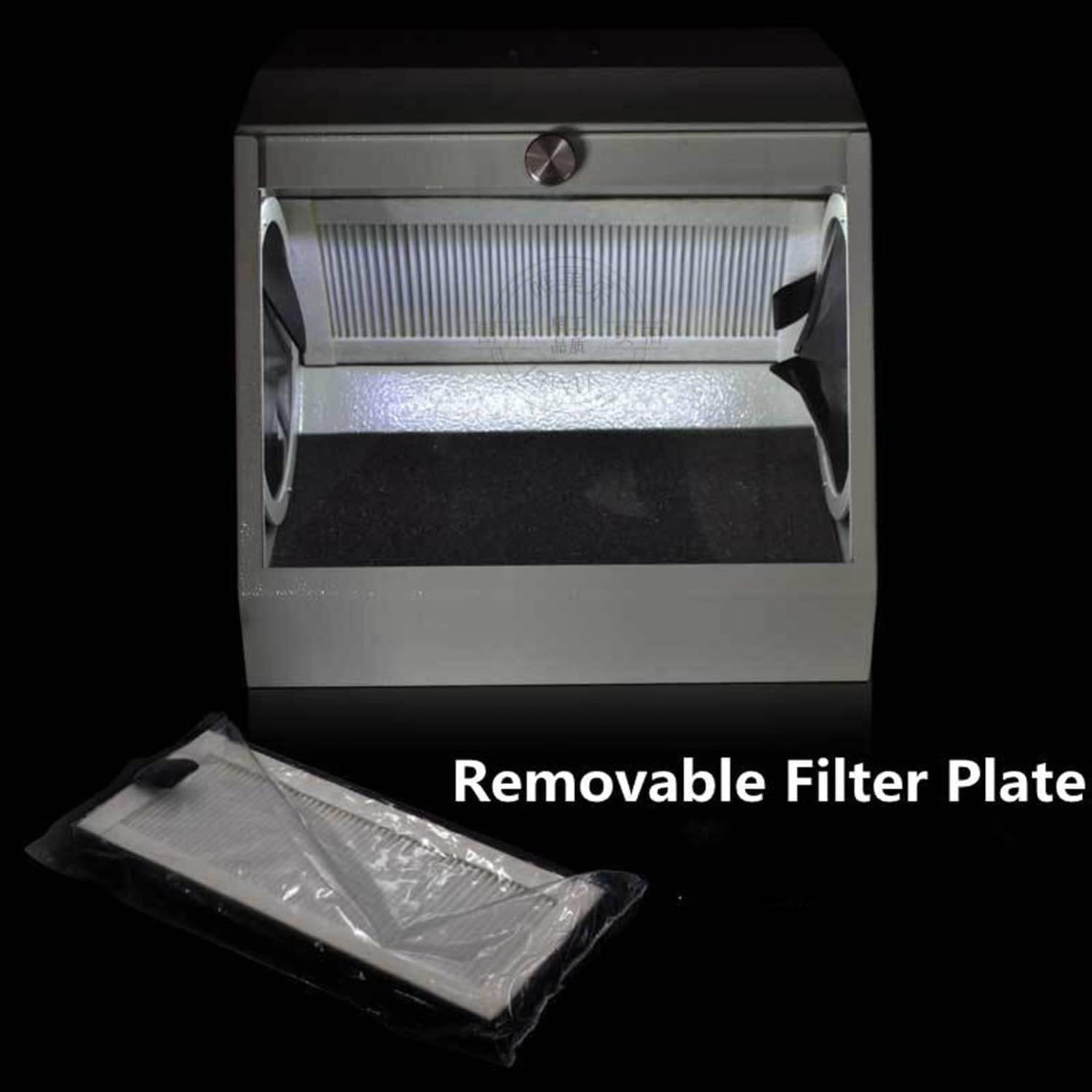 Custodia Antipolvere Scatola per levigatura Dentale Scatola per lucidatura Sabbiatrice Dentale Scatola per collettore di polveri con 2 filtri Scatola Antipolvere 29x20x20,5 cm