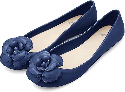 Amazon Kiki Gil 晴雨兼用 レインパンプス レディース カメリア 花 フラワー フラット レインシューズ きれいめ 雨 靴 長靴 シューズ バッグ