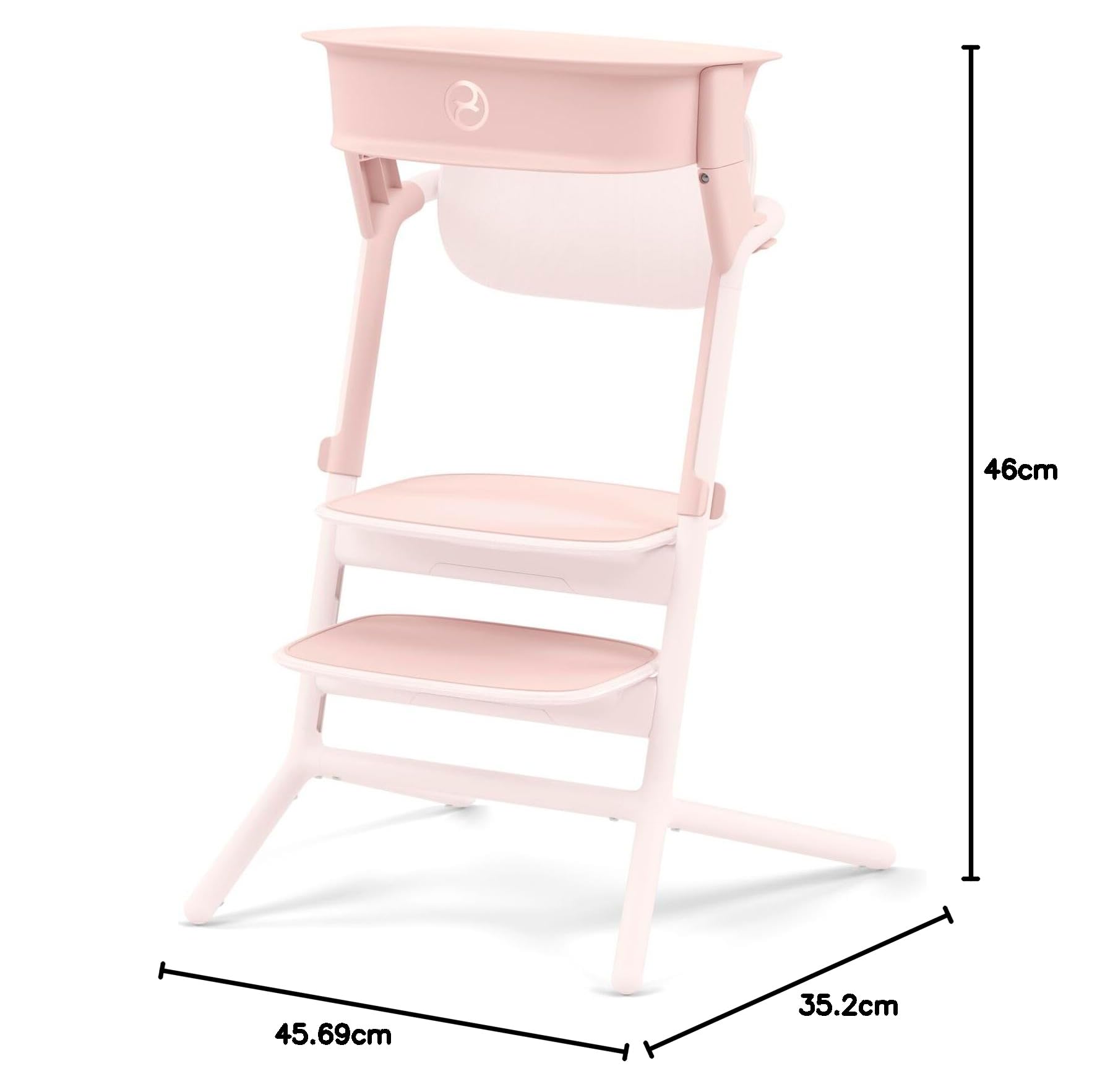 CYBEX Gold LEMO Learning Tower Set, Per Trasformare il Seggiolone LEMO in Torre di Apprendimento, 1-5 Anni (fino a 25 kg), 2 Tappetini Antiscivolo un Silicone per Sedile e Poggiapiedi, Pearl Pink