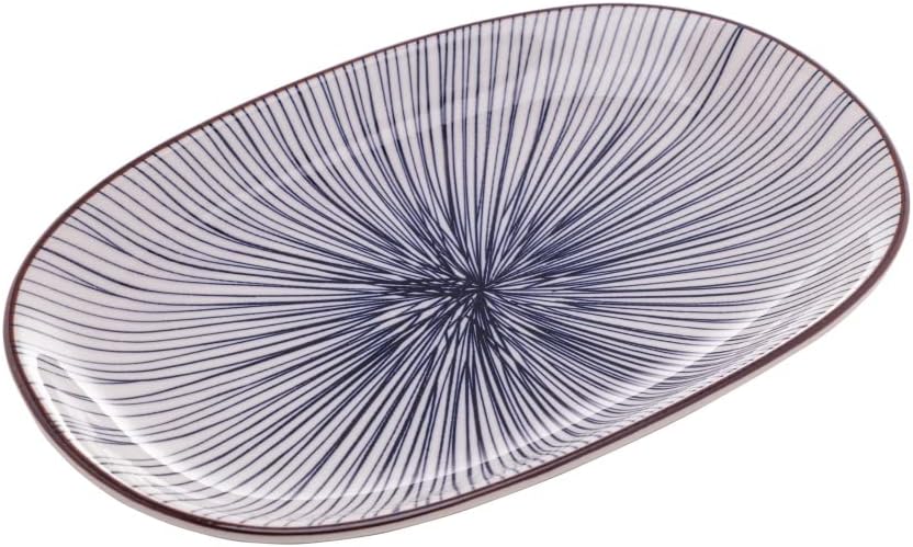 WOLFF – Conjunto 2 Pratos Ovais de Porcelana para Servir Koji 24cm x 15,5cm