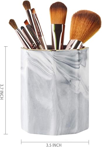 Vista 2 de WAVEYU - Portalápices bonito para escritorio, decoración de escritorio para niñas y mujeres Flor negra