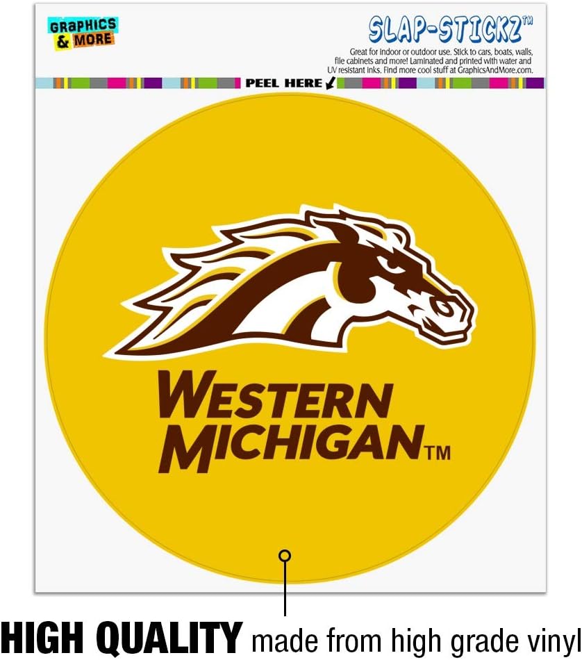 Western Michigan University Logo Automotive Car Window Locker Circle Bumper Sticker - Image 3