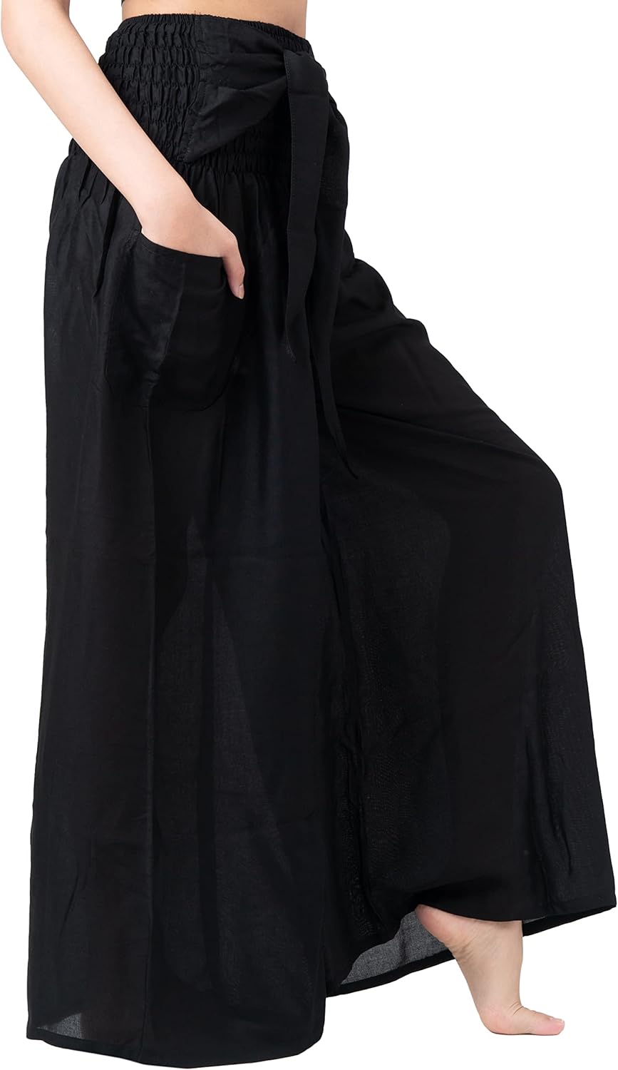 B BANGKOK PANTS Women's Boho Palazzo Pants Yoga Wide Leg Pants - Image 2